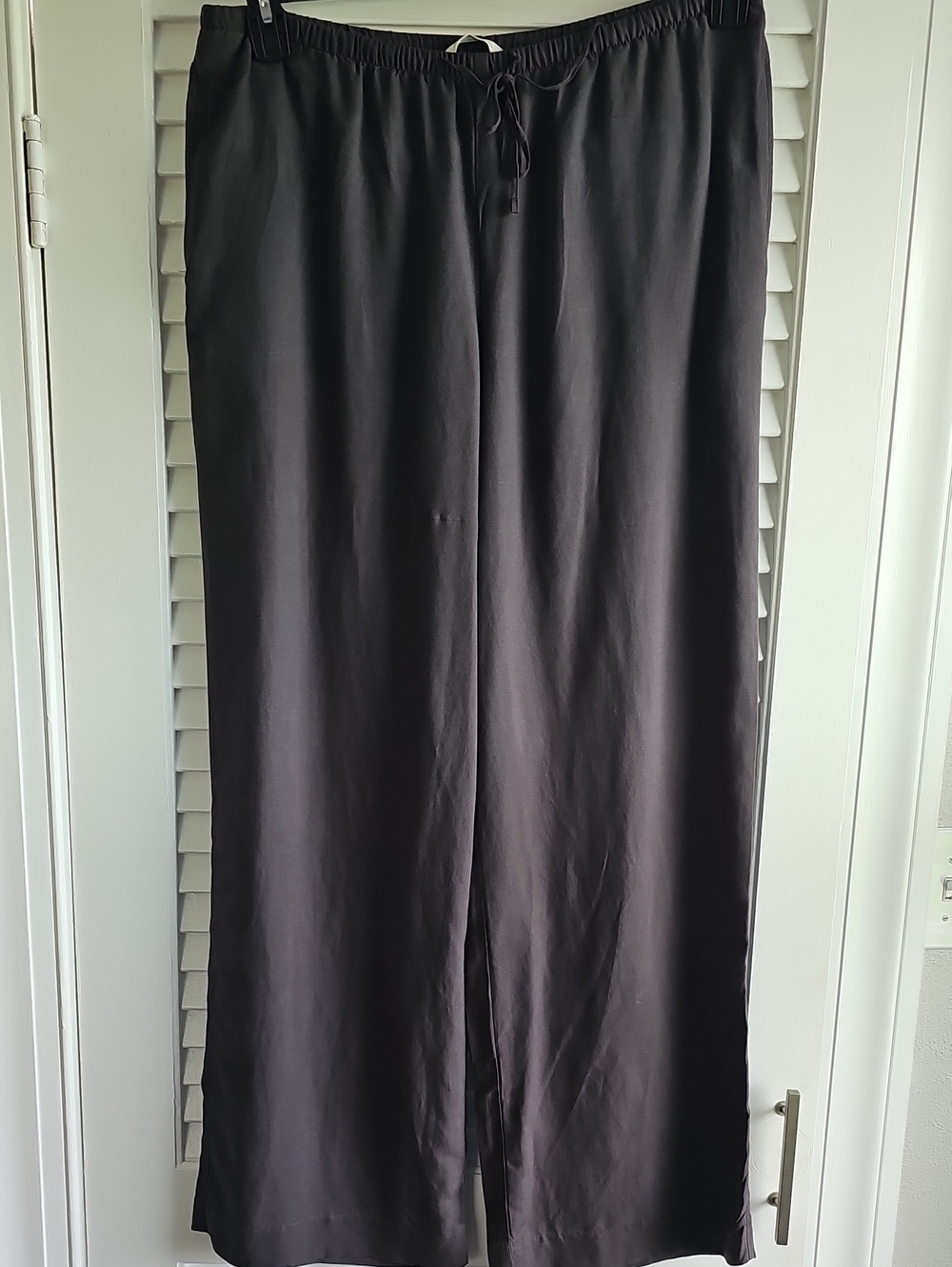 Womens dark gray linen pants